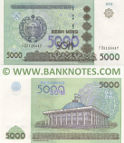 Uzbekistan 5000 Sum 2013 (FO51164xx) UNC