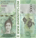 Venezuela 5000 Bolivares 23.3.2017 (B-750146xx) UNC