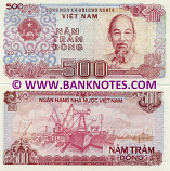 Viet-Nam 500 Dong 1988 (ZD 43003xx) UNC