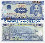 Viet-Nam 5000 Dong 1991 (JK 16331xx) UNC