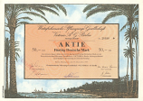 West African Planting Society, "Victoria" AG Berlin: Stock Certificate: 50 DM 1985 (Nº28898) UNC