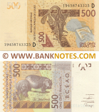 Mali 500 Francs 2019 (D 194587433xx) UNC