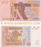 Niger 1000 Francs 2019 (19553599850) UNC