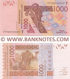 Togo 1000 Francs 2017 (177057359xx) UNC
