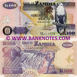 Zambia 100 Kwacha 2003 (CC/03 83118xx) UNC