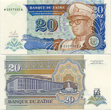 Zaire 20 Nouveaux Zaires 1993 (H 22273xx A) UNC