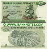 Zimbabwe 5 Dollars 1994 (BA47864xxU) UNC