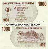 Zimbabwe 1000 Dollars 2006 (AN53982xx) UNC