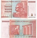 Zimbabwe 20 Trillion Dollars 2008 (AA033xxxx) UNC