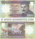 Zanzibar 1000 Rupees 2019 (X 0208) UNC