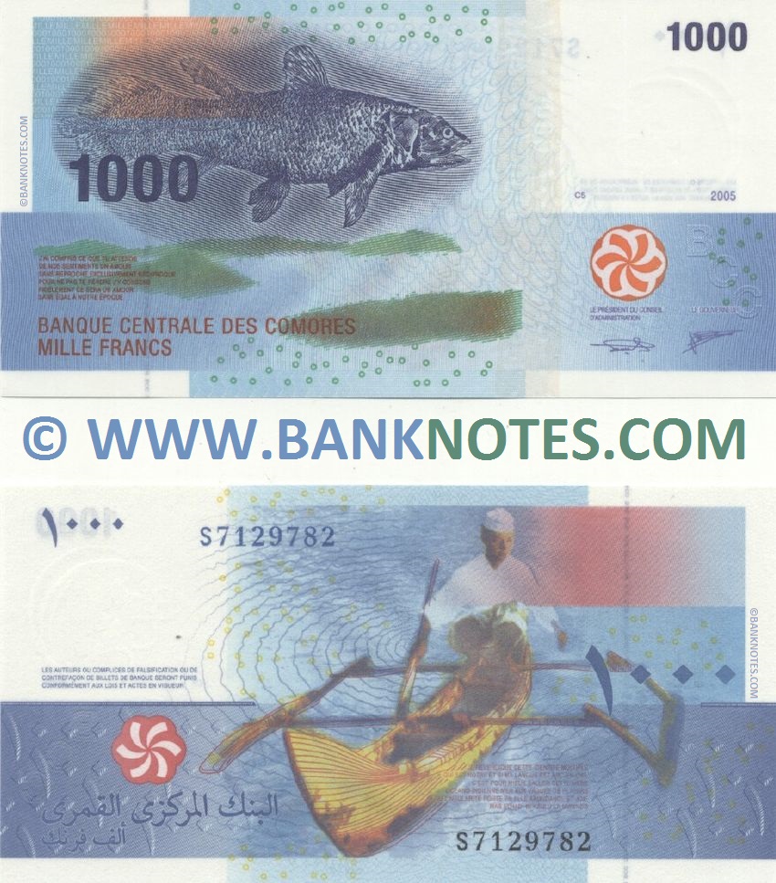 Comoros Currency Bank Note Gallery