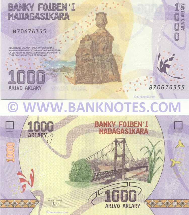 Malagasy (Madagascar) Banknote Currency Gallery