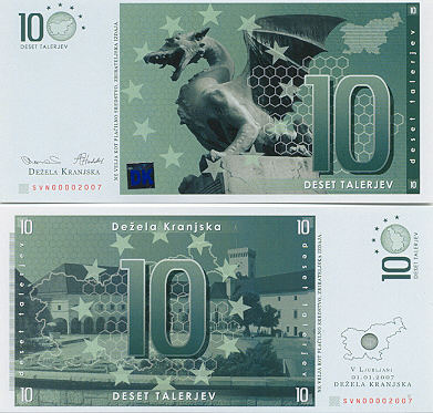 Slovenian Currency Gallery