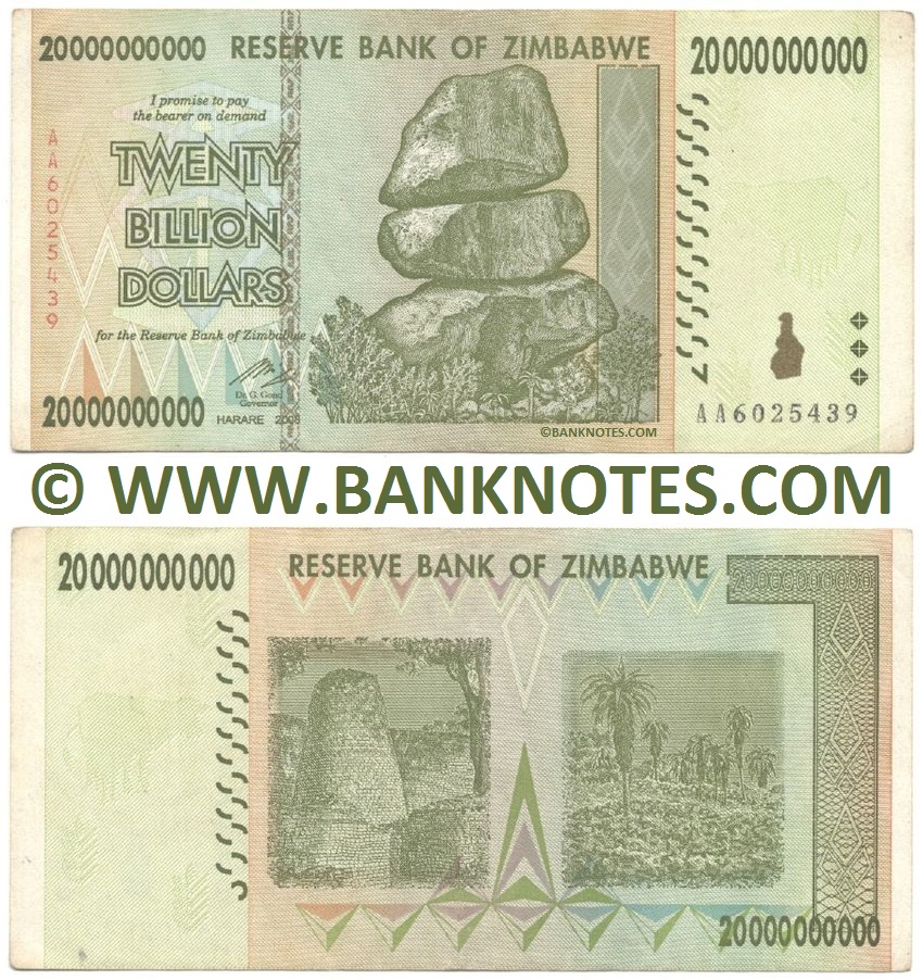 Zimbabwe Currency Banknotes Gallery
